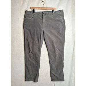 Hang‎ Ten Mens Grey Corduroy Pants Standard Fit 40x30 Stretch Casual Trousers